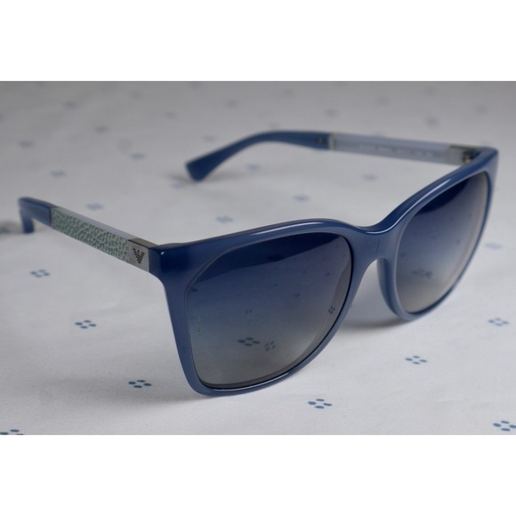 Emporio‎ Armani EA 4075 BLUE Sunglasses Designer Eyewear Quiet Luxury Shades main image 8